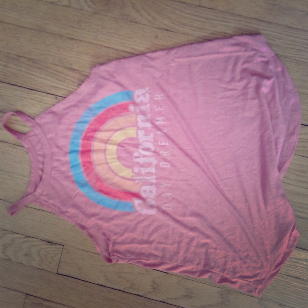 Pink California Day Dreamer tank top.